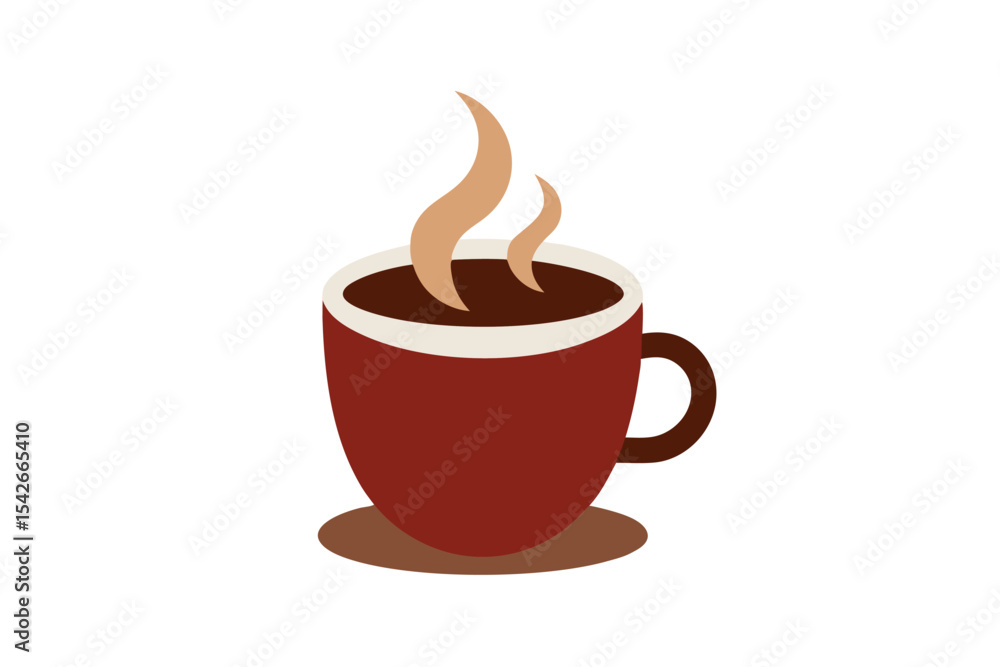 Obraz premium Vector Illustration of a Cup of Hot Chocolate with Steam