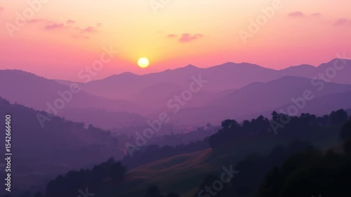 Wallpaper Mural Majestic mountain range glows at sunset Torontodigital.ca