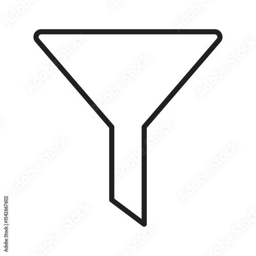 Filter flat icon vector set, linear outline icon, minimal vector illustration for interface design