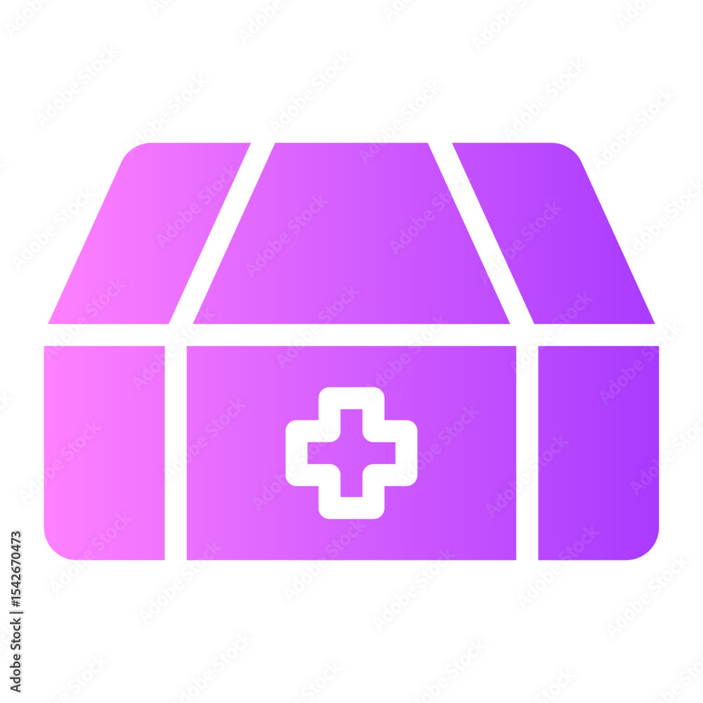 Obraz premium medical box gradient icon