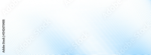Abstract thin line wave background. Light blue dynamic stripe texture. Warped and curved lines wallpaper for tech design template, presentation, brochure, leaflet, booklet. Vector airy backdrop