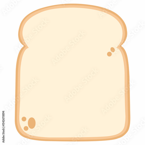 Single bread slice icon design. Flat vector illustration.