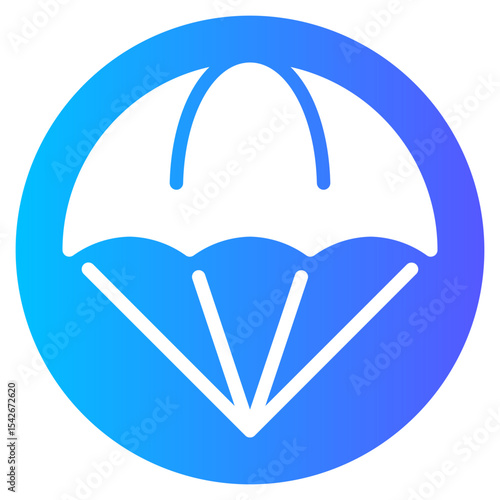 parachuting gradient icon