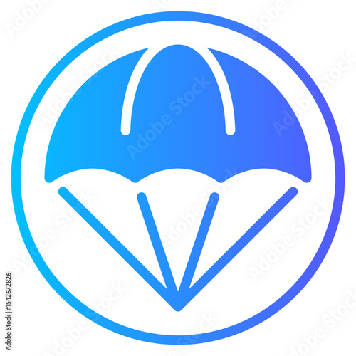 parachuting gradient icon