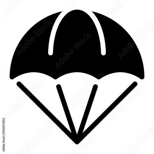 parachuting glyph icon