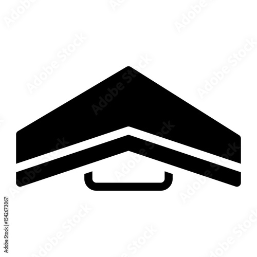 paragliding glyph icon