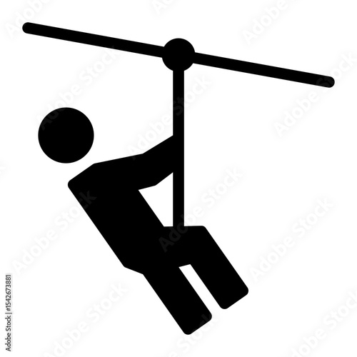 zipline glyph icon
