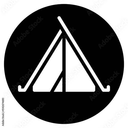 tent glyph icon