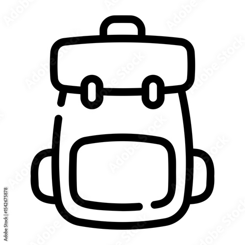bagpack line icon