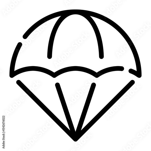 parachuting line icon