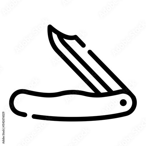 pocket knife line icon