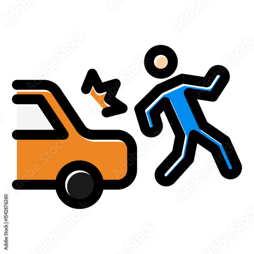 car accident vector icon