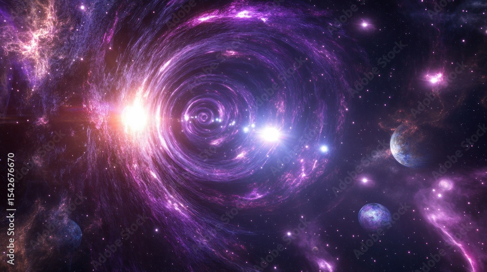 Fototapeta premium Cosmic vortex in swirling nebulae