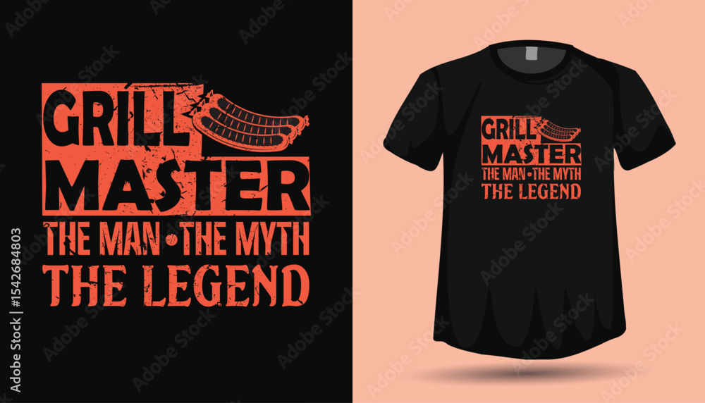 Fototapeta premium BBQ tshirt design graphic & vector