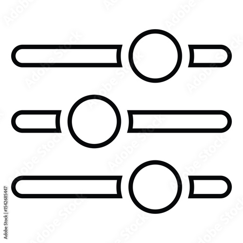Adjustments line icon design. Adjustments thin black outline symbol vector illustration. editable stroke icon on transparent background.