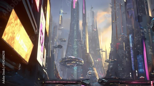 Futuristic Urban Cityscape Animation
