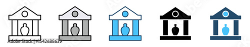 Icons with various styles Student and teacher icons. Education and knowledge symbols. Vector icon collection.