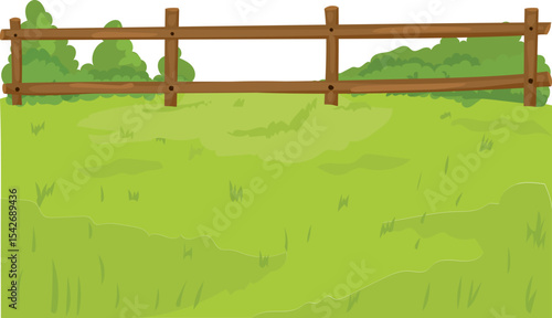 split rail wooden fence vector icon for outdoor landscape, gardening or countryside scenery