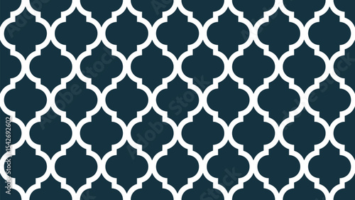 Navy blue and white moroccan trellis pattern background for wallpaper fabric and textile design editable stock vector illustration