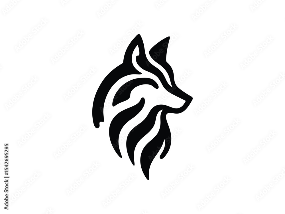 Obraz premium Wolf Head Illustration for Graphic Design