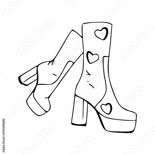 groovy heart platform boots