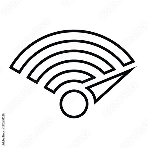 Bandwidth line icon design. Bandwidth thin black outline symbol vector illustration. editable stroke icon on transparent background.