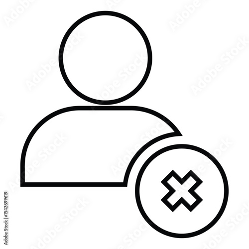 banned line icon design. banned thin black outline symbol vector illustration. editable stroke icon on transparent background.