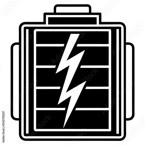 Battery icon power energy storage symbol