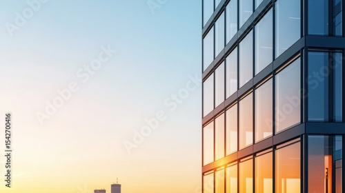 Historic Brandenburg Gate in Berlin at Sunset with Modern Glass Architecture