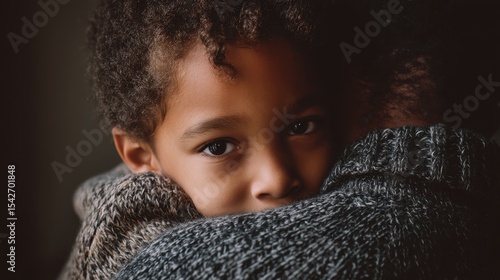Child's Tender Embrace A Portrait of Love and Security