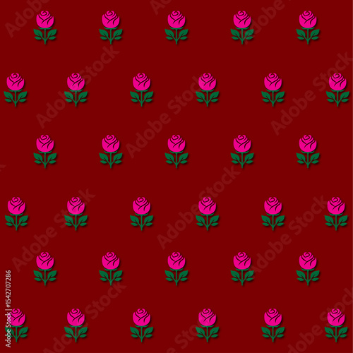 Rose print seamless pattern design for textile.
