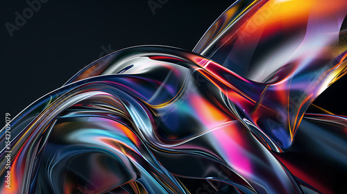 Abstract flowing shapes with vibrant colors create a modern and dynamic background for creative designs and artistic presentations