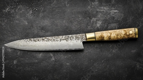 Chef's Knife with a Patterned Blade