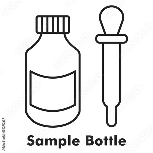 Sample Bottle Outline Icon