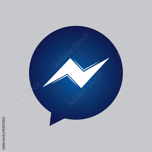 clean messenger icon design.