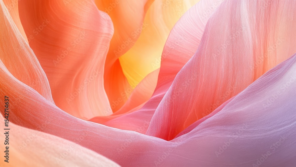 Close-up of vibrant, flowing sandstone formations in soft peach, pink, and lavender hues Close-up of vibrant, flowing sandstone formations in soft peach, pink, and lavender hues