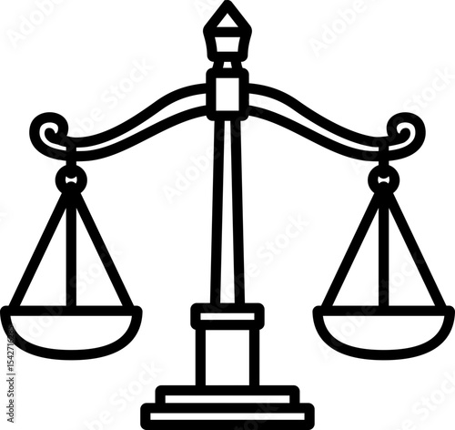 Black scale icon - outline