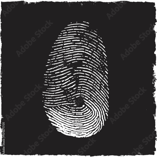 Digital fingerprint on a black background. Abstract Bio-metric Icon Detailed for Fingerprint Scan Biometric Concept Icon on black