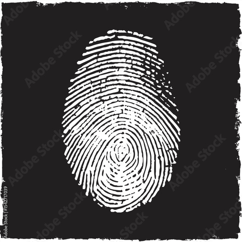 Digital fingerprint on a black background. Abstract Bio-metric Icon Detailed for Fingerprint Scan Biometric Concept Icon on black