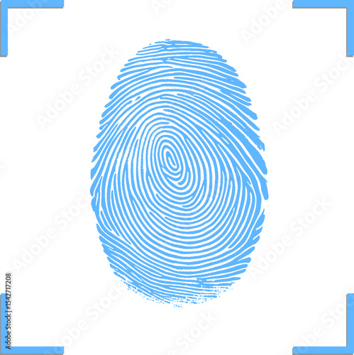 Logo fingerprint vector / icon design artwork illustration security system 