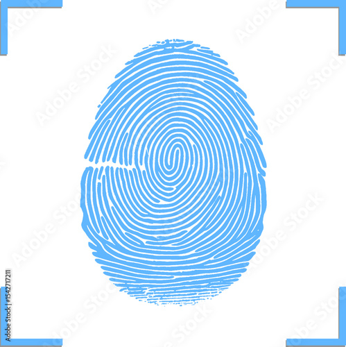 Logo fingerprint vector / icon design artwork illustration security system 