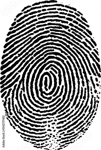 Fingerprint in Black and White