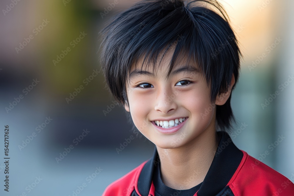 Close-up portrait of a smiling young boy. Close-up portrait of a smiling young boy.