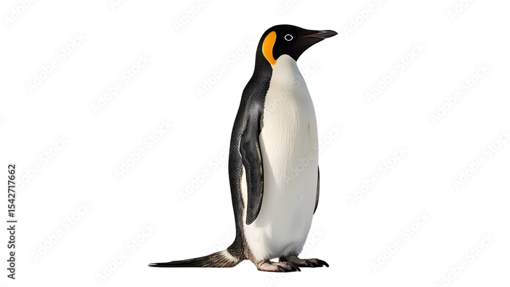 Obraz premium Emperor Penguin Isolated on White Background PNG