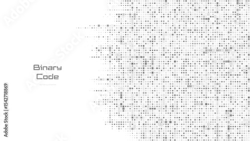 Binary code background. Background of binary code with digits 1 and 0. Digital binary data and streaming digital code. Coding Software Programming code technology background. Vector illustration.