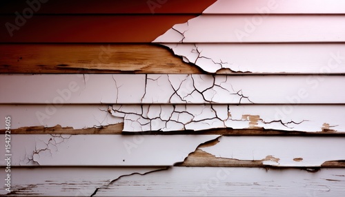 Peeling paint, cracked siding