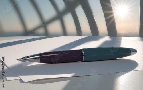 Pen on white papers
