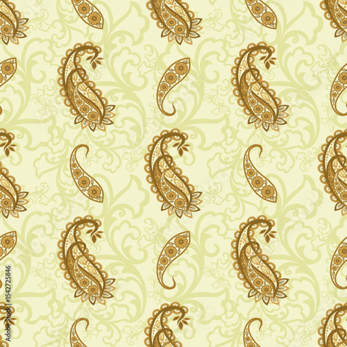 elegant paisley pattern for wallpaper background and textile beautiful paisley originated in persia and paisley is popular in Iran india scotland this paisley design is good for dress shawl scarf rida