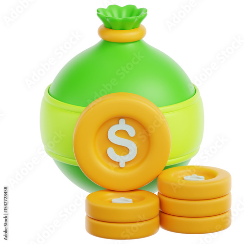 Income 3D Illustration