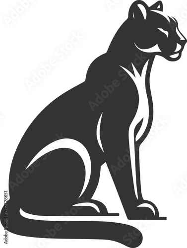 Black cougar vector